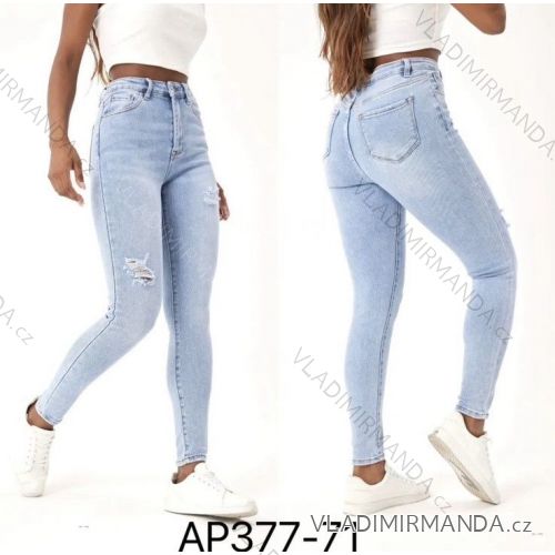 Jeans pants leatherette with zip (XXS-L) LAULIA JWA20108