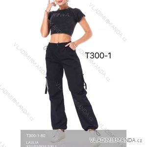 Jeans pants leatherette with zip (XXS-L) LAULIA JWA20108