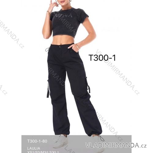 Jeans pants leatherette with zip (XXS-L) LAULIA JWA20108