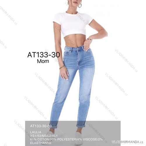 Jeans pants leatherette with zip (XXS-L) LAULIA JWA20108