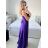 Women's elegant evening dress with straps (S/M ONE SIZE) ITALIAN FASHION IMM22fs52571/DR dark pink