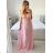 Women's elegant ball gown long straps dress (S / M ONE SIZE) ITALIAN FASHION IMM22650