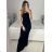 Women's Long Elegant Strapless Dress (S/M ONE SIZE) ITALIAN FASHION IMPMD23333 S / M black