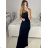 Women's Long Elegant Strapless Dress (S/M ONE SIZE) ITALIAN FASHION IMPMD23333 S / M black