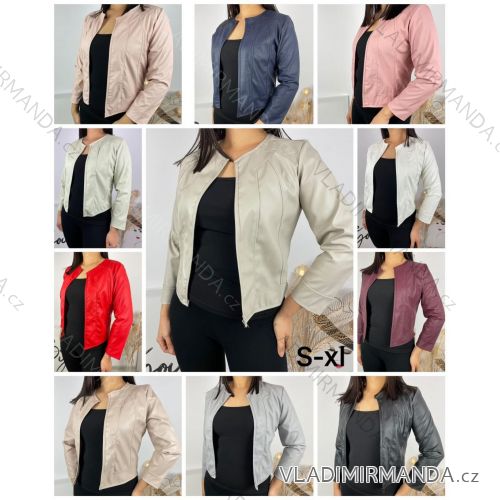 Women's leatherette jacket (S-XL) POLISH FASHION PMWH24019