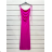 Women's Long Strapless Sequin Party Dress (S/M ONE SIZE) ITALIAN FASHION IMPSH233348 dark pink S / M