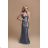 Women's Long Elegant Strapless Party Dress (SL) FRENCH FASHION FMPEL23DORIANE Light blue S