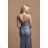 Women's Long Elegant Strapless Party Dress (SL) FRENCH FASHION FMPEL23DORIANE Light blue S