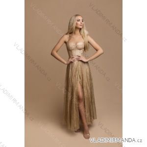 Women's Long Elegant Strapless Party Dress (SL) FRENCH FASHION FMPEL23DORIANE