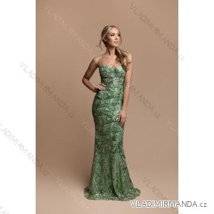 Women's Long Elegant Strapless Party Dress (SL) FRENCH FASHION FMPEL23DORIANE