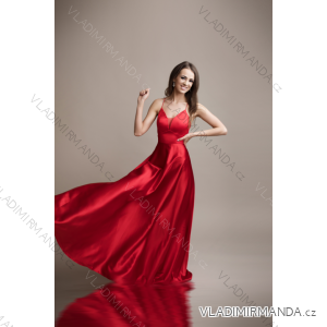 Women's Long Elegant Strapless Party Dress (SL) FRENCH FASHION FMPEL23DORIANE