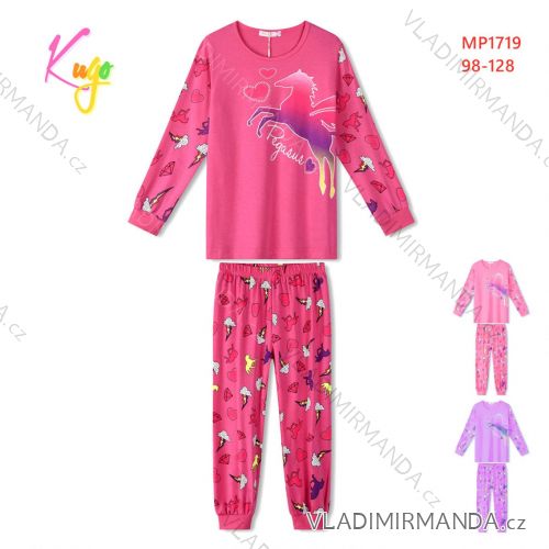 Children's long pajamas for girls (98-128) KUGO MP1759