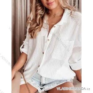 Women's Oversize Long Sleeve Shirt (S/M ONE SIZE) ITALIAN FASHION IMWKK231114