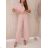 Women's Long Belted Short Sleeve Jumpsuit (S/M ONE SIZE) ITALIAN FASHION IMWC231353