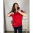 Classic short sleeve dress women (uni s-l) ITALIAN MODA IMC20206 -   red -   2XL/3XL