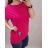 Classic short sleeve dress women (uni s-l) ITALIAN MODA IMC20206 -   red -   2XL/3XL