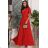 Women's Strapless Long Satin Party Dress (34-42) POLISH FASHION PMLEL24NATHALIE -   red -   XXL