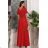 Women's Strapless Long Satin Party Dress (34-42) POLISH FASHION PMLEL24NATHALIE -   red -   XXL