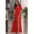 Women's Strapless Long Satin Party Dress (34-42) POLISH FASHION PMLEL24NATHALIE -   red -   XXL