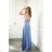 Women's Long Elegant Strapless Party Dress (SL) FRENCH FASHION FMPEL23DORIANE