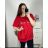 Women's Plus Size Long Sleeve Short Sleeve Tunic (2XL/3XL/4XL ONE SIZE) ITALIAN FASHION IMC23055 -   red -   3xl / 4xl