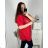 Women's Plus Size Long Sleeve Short Sleeve Tunic (2XL/3XL/4XL ONE SIZE) ITALIAN FASHION IMC23055 -   red -   3xl / 4xl