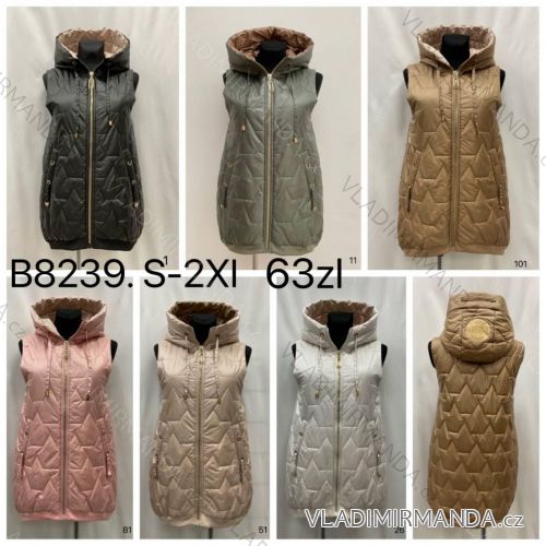 Vest with hood for women (S-2XL) POLISH FASHION PMWT24B8239
