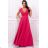 Women's Plus Size (42-46) Long Elegant Party Sleeveless Dress POLISH FASHION PMLBC23265-10 46 dark pink