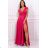 Women's Plus Size (42-46) Long Elegant Party Sleeveless Dress POLISH FASHION PMLBC23265-10 46 dark pink