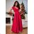 Women's Plus Size (42-46) Long Elegant Party Sleeveless Dress POLISH FASHION PMLBC23265-10 46 dark pink