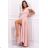 Women's Plus Size (42-46) Long Elegant Party Sleeveless Dress POLISH FASHION PMLBC23265-10 46 dark pink