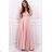 Women's Plus Size (42-46) Long Elegant Party Sleeveless Dress POLISH FASHION PMLBC23265-10 46 dark pink