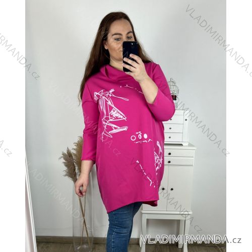 Sukně dlouhá dámská (S/M ONE SIZE) ITALSKÁ MÓDA IMPDY22ZZ2836 XL/2XL dark pink