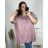 Women's Plus Size Oversize Short Sleeve Tunic (XL/2XL/3XL/4XL/5XL ONE SIZE) ITALIAN FASHION IMBM23SEE