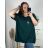 Women's Plus Size Oversize Short Sleeve Tunic (XL/2XL/3XL/4XL/5XL ONE SIZE) ITALIAN FASHION IMBM23SEE