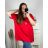 Women's Plus Size Oversize Short Sleeve Tunic (XL/2XL/3XL/4XL/5XL ONE SIZE) ITALIAN FASHION IMBM23SEE 6XL / 7XL dark pink