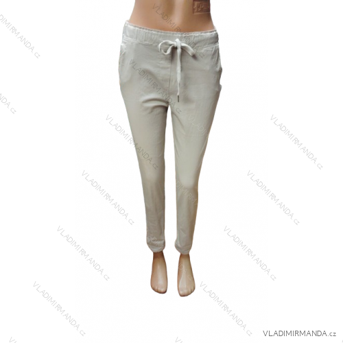 Women's Long Pants (S/M ONE SIZE) ITALIAN FASHION IMPGM237321 -   beige -   S