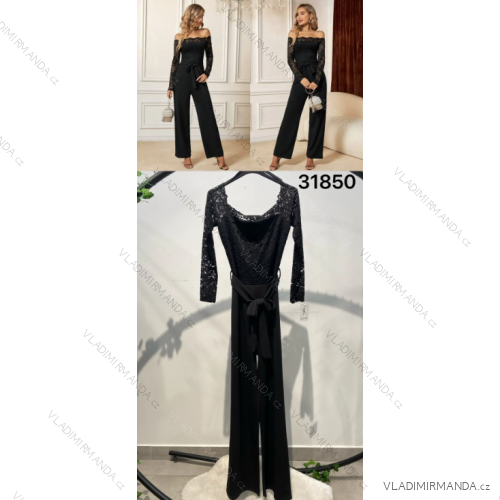 Women's Long Elegant Long Sleeve Jumpsuit (S/M ONE SIZE) ITALIAN FASHION IMPLS2326973