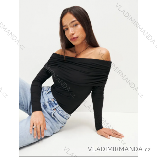 Women's Long Sleeve Croptop (S/M ONE SIZE) ITALIAN FASHION IMPLS2420804