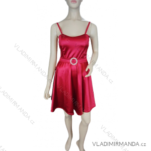 Women's elegant short strapless chiffon dress (S/M ONE SIZE) ITALIAN FASHION IM923ANNA