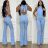 Women's Long Elegant Long Sleeve Jumpsuit (S/M ONE SIZE) ITALIAN FASHION IMWA23289