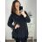 Women's Plus Size Long Sleeve Oversize Dress (XL/2XL/3XL ONE SIZE) ITALIAN FASHION IMC23024