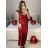 Women's Long Summer Elegant Strapless Dress (S/M ONE SIZE) ITALIAN FASHION IMPBB23B23897 S / M dark red