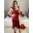 Women's Long Summer Elegant Strapless Dress (S/M ONE SIZE) ITALIAN FASHION IMPBB23B23897 S / M dark red