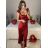 Women's Long Summer Elegant Strapless Dress (S/M ONE SIZE) ITALIAN FASHION IMPBB23B23897 S / M dark red