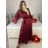 Elegant Long Sleeve Dress Women (S / M.ONE SIZE) ITALIAN FASHION IMM211302