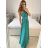 Women's Long Strapless Sequin Party Dress (S/M ONE SIZE) ITALIAN FASHION IMPSH233348 dark blue S / M