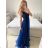 Women's Long Social Elegant Summer Strapless Dress (M/L, L/XL) ITALIAN FASHION IMPSH22260019/DU Turquoise