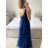 Women's Long Social Elegant Summer Strapless Dress (M/L, L/XL) ITALIAN FASHION IMPSH22260019/DU Turquoise