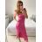 Women's Long Summer Elegant Strapless Dress (S/M ONE SIZE) ITALIAN FASHION IMPBB23B23897 S / M dark red